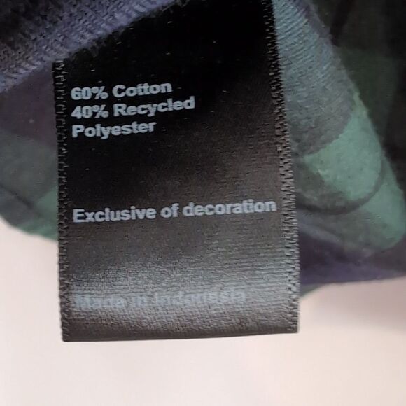 Flint And Tinder Green Blue Tartan Plaid Button Long Sleeve Shirt Sz S - Picture 5 of 6